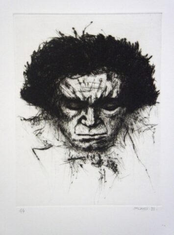 Gravure Beethoven par Patrick Salducci Artiste peintre