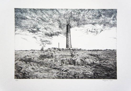 Gravure Phare de la Couronne Patrick Salducci artiste peintre