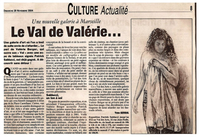 Article de presse 2004-Expo.-chez-Valerie-Berger de Patrick Salducci