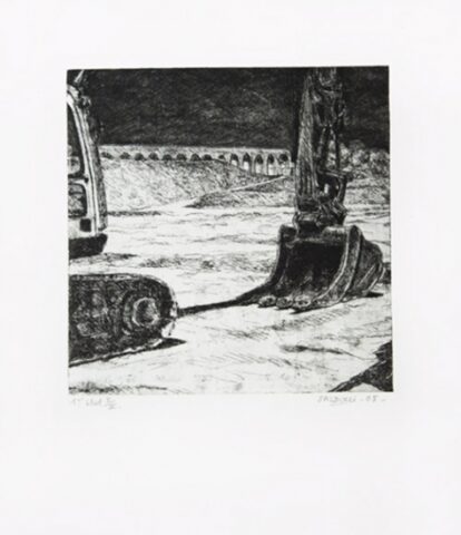 Pelleteuse chantier avec Grue de Patrick Salducci