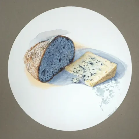 Aquarelle fromage bleu par Patrick Salducci