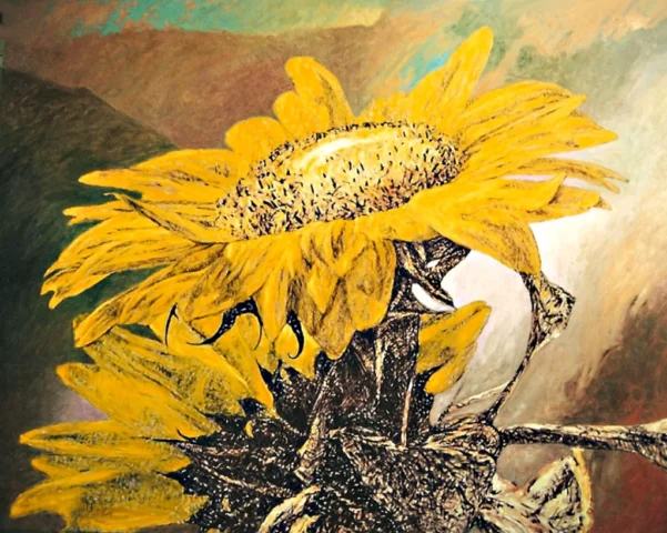Commande peinture style Van Gogh tournesol