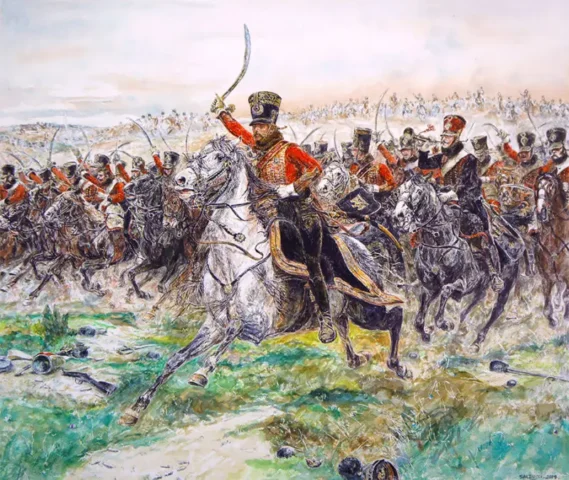 Reproduction Aquarelle Napoleon-waterloo par Patrick Salducci