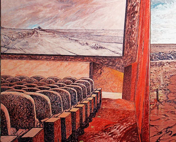 Peinture tableau salle de cinéma
